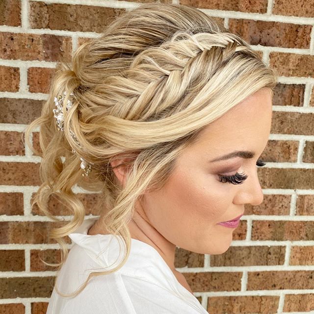 Beautiful Blonde Fishtail Braid Bridal Bun