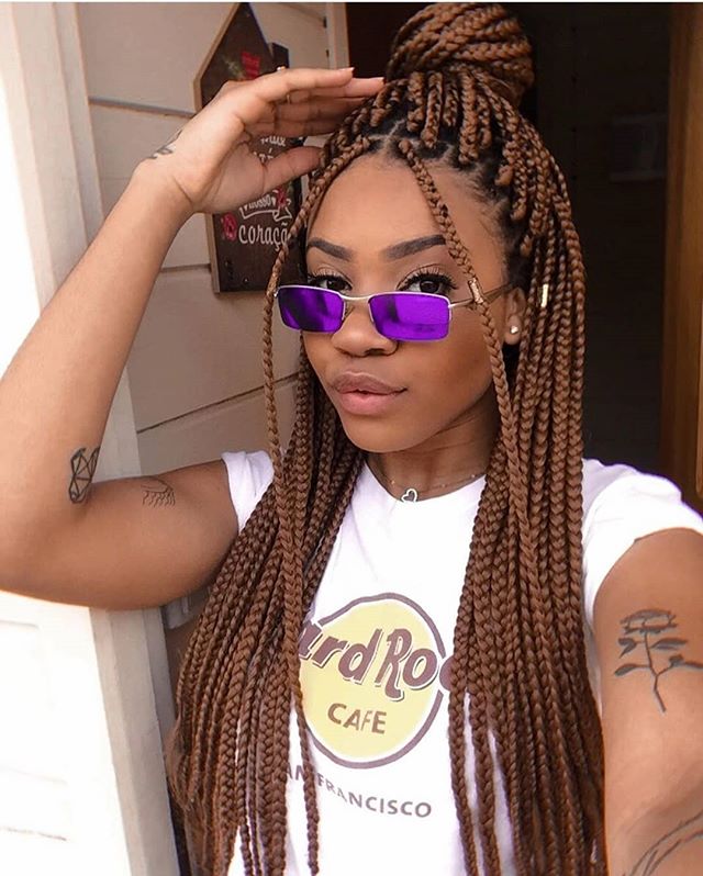Intriguing Jumbo Tribal Braids Idea For Young Ladies, Box Braids