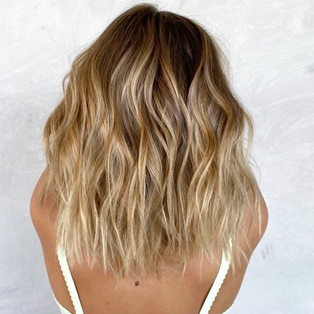 Beachy Brown Waves with Honey Ombre