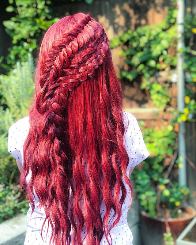 Fiery Red Five Strand And Fishtail