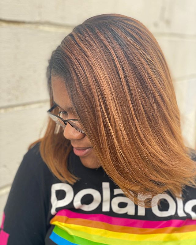 Straight and Chic Honey Brown Ombre
