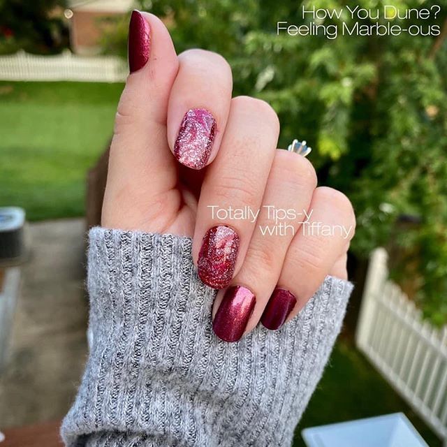 Shiny Red with Sweet Glitter Accents