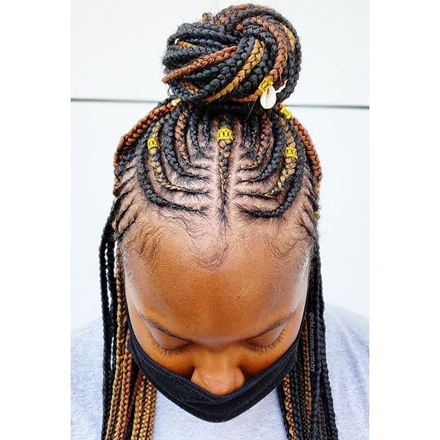 Breathtaking Tribal Braids Idea For Women, thick tribal braids