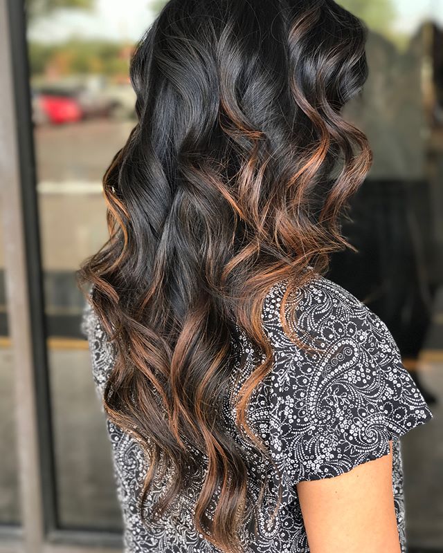 Barely There Highlights For Dark Hair