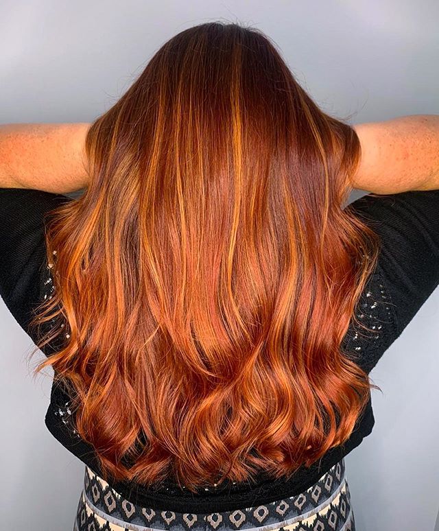 Warm Red Locks with Strawberry-Blonde Highlights