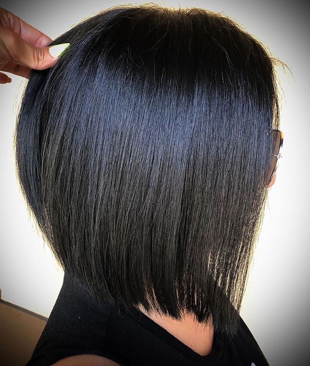 Chic and Shiny Angled Best Short Black Hair Ideas