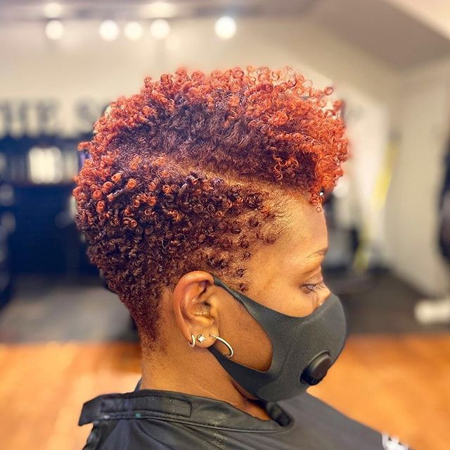  Short Natural Faux Hawk with Fiery Tips