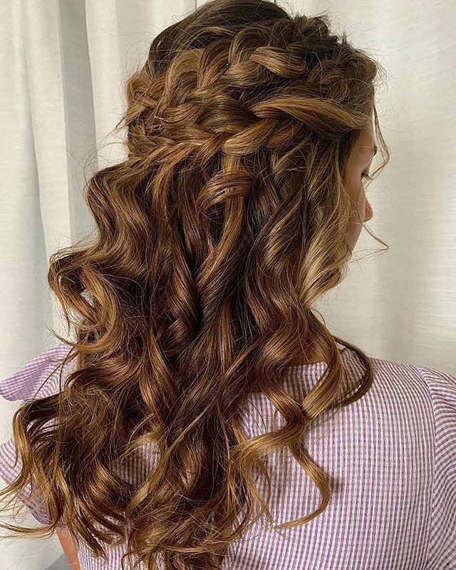 Voluminous, Curled, Boho Double Braid