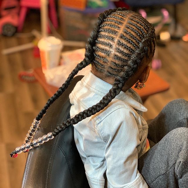 Double Plaits And A Patterned Twist Lemonade Braids