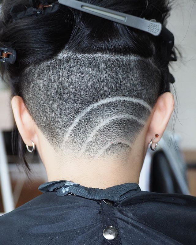 Best Undercut For Women with the Quarter Circle Shave Undercut Hairstyle for for Short Hair