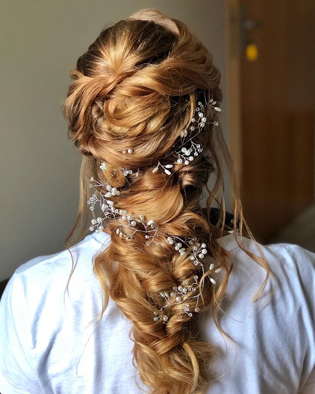 A Flowery Rapunzel Twist for Playful Brides