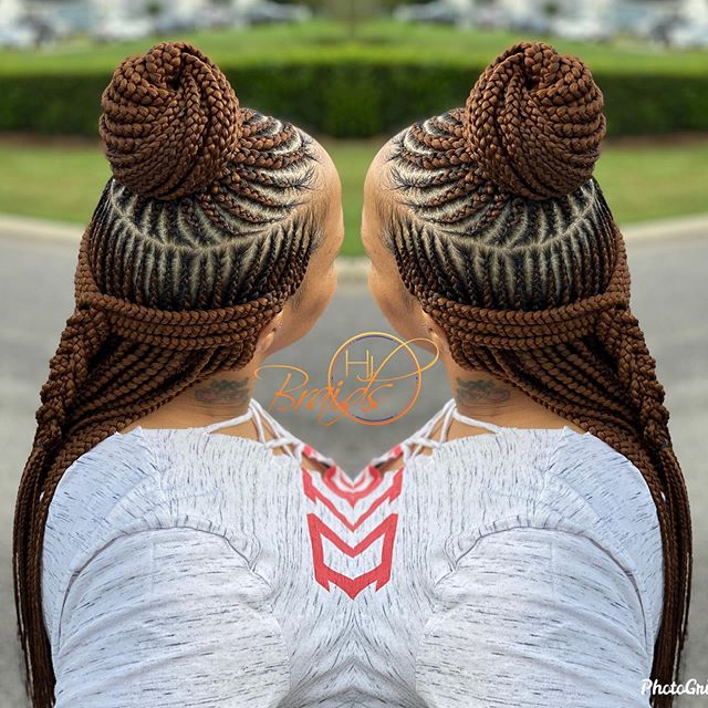 Half-up, Half-down Honey Braids Lemonade Braids