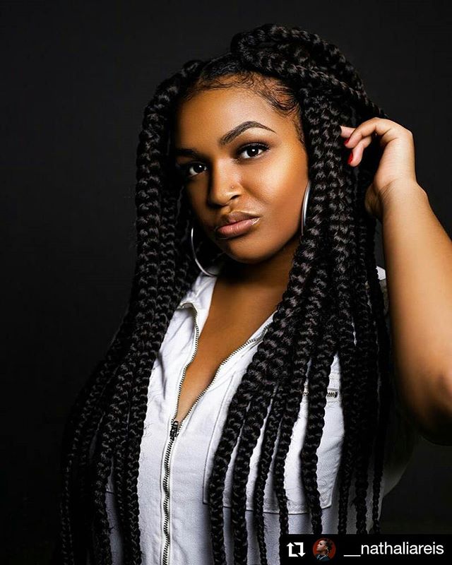  Huge and long jumbo box braids