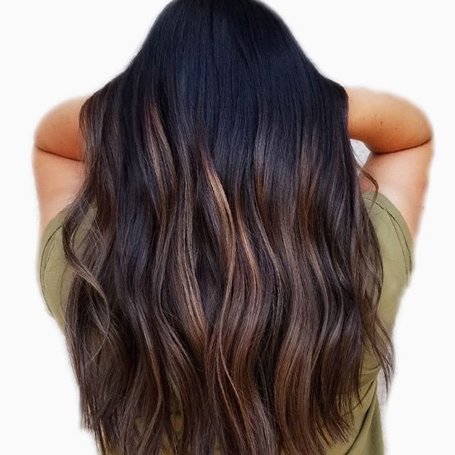 Ooh-lala! Beautiful Brown Highlights On Dark Hair