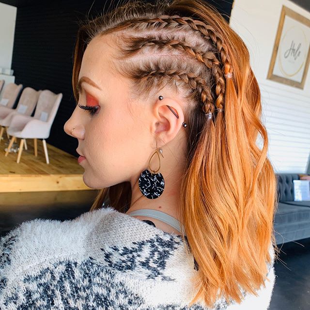  Chunky Asymmetrical Half-Head Cornrows Braid Styles