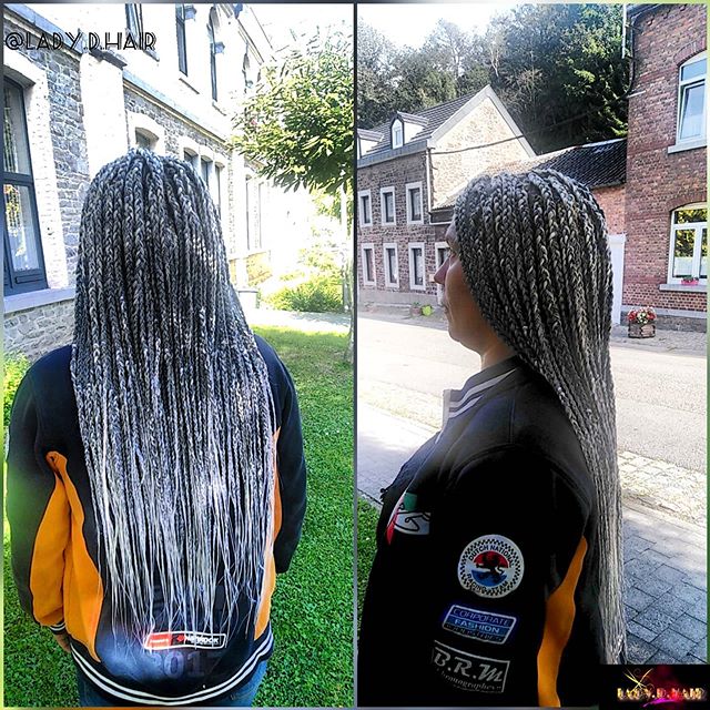 Blonde And Black Mixed Box Braids Lemonade Braids