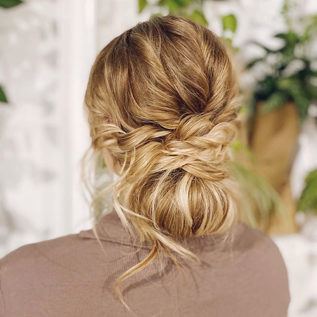 Chic Tussled and Braided Updo