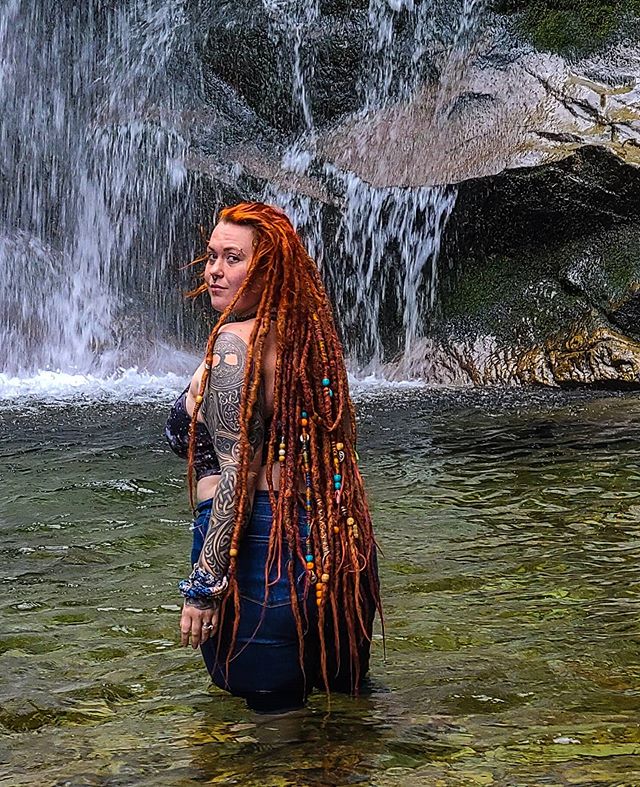 Deep Copper Dreadlocks with Lots of Accessories