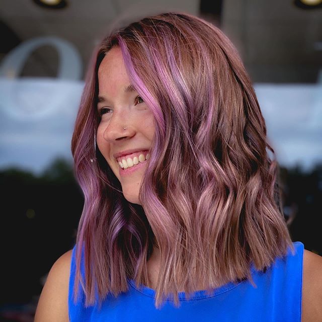  Choppy Tomboy Waves with Lavender Highlights