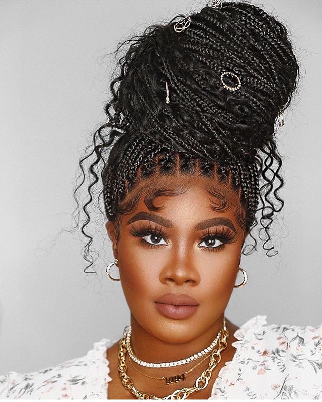 Cute Easy Hairstyle With Box Braids