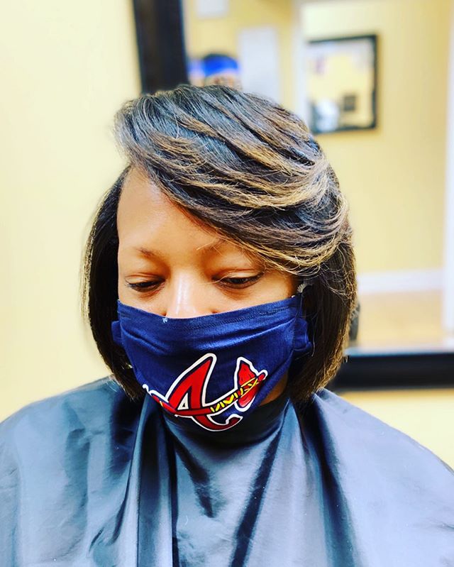 Beautiful Bob With Brown Highlights
