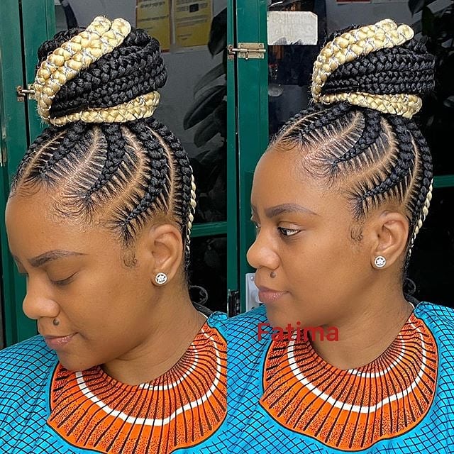  Cute Hairstyle Idea for Women with Ghana Braids