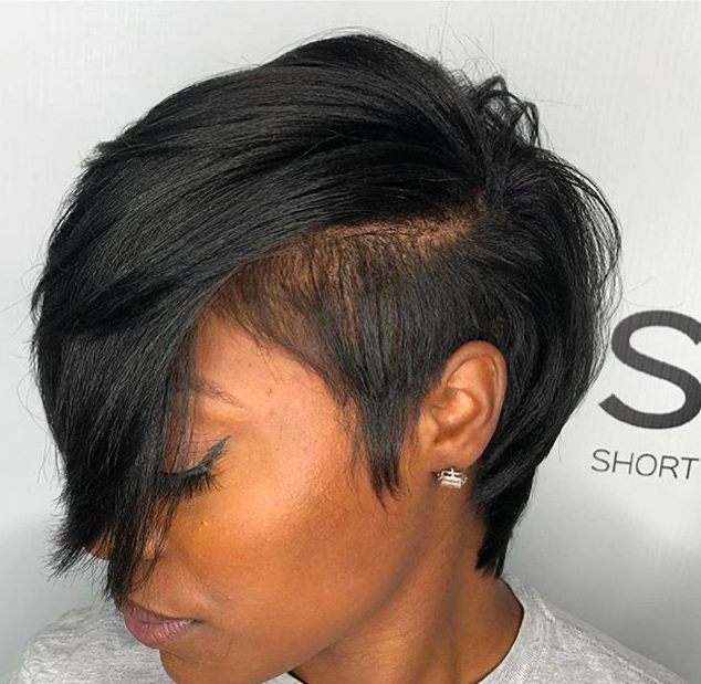 Asymmetrical Pixie Bob With Under Cut