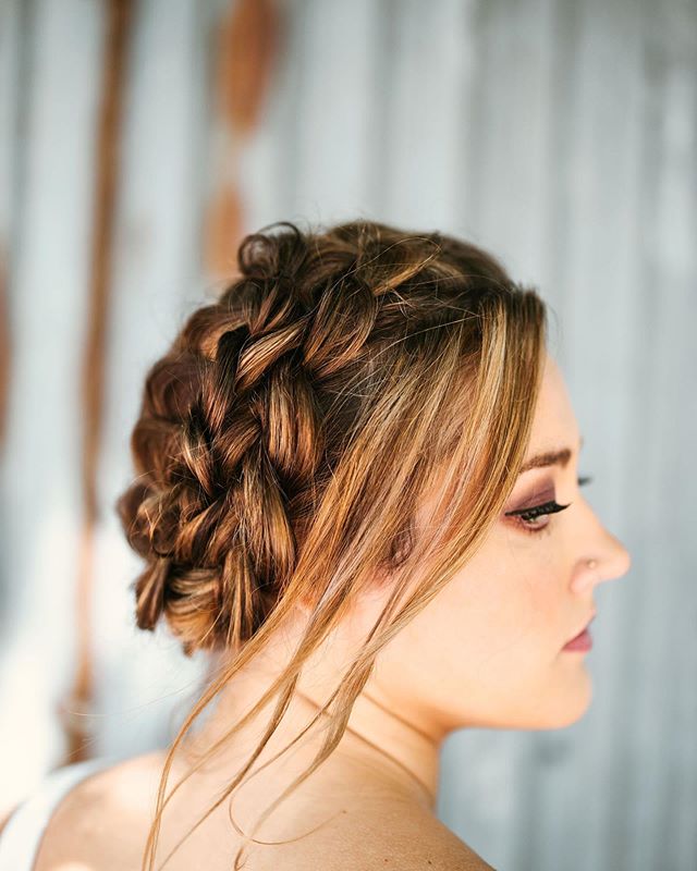 Elegant Updo with Loose Locks in the Front