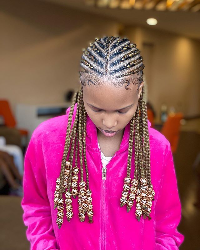  Blonde, Beaded Cornrow Braids