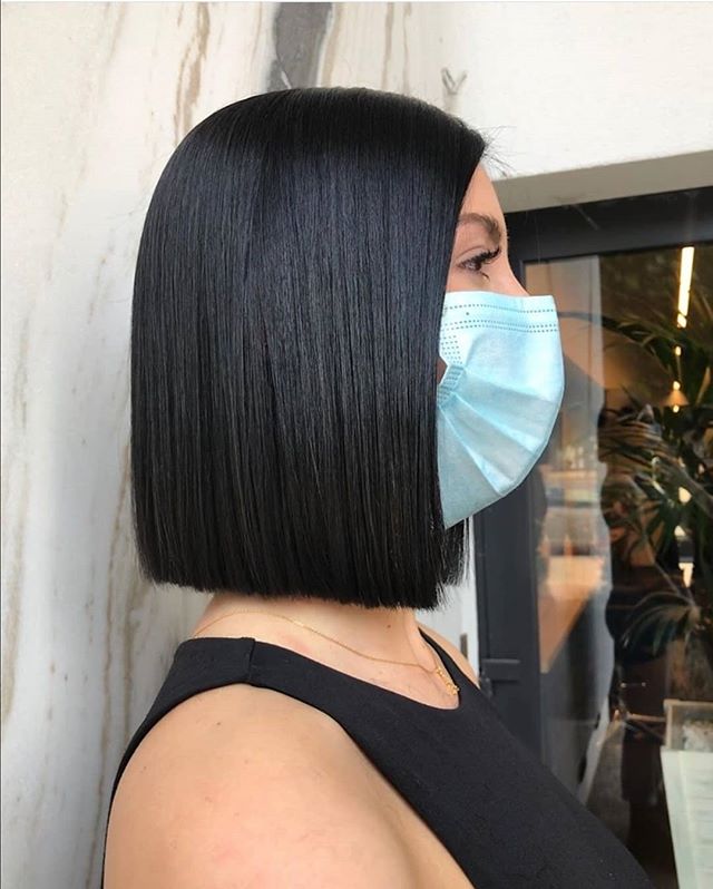 Straight Line Smart Blunt Bob Hairstyle for the Bold Fashion Diva
