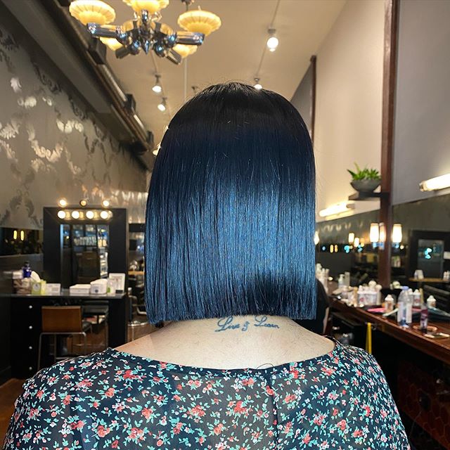 Indigo Blue Bob for an Intergalactic Look