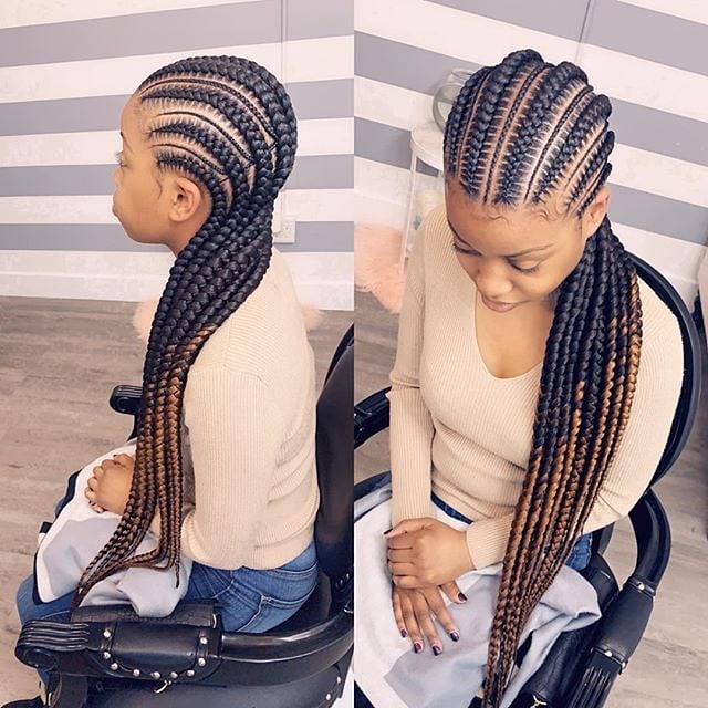 Cool Jumbo Cornrow Braid Hairstyle