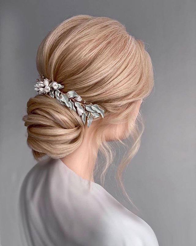 Sleek Teased Low Bun With Accessories