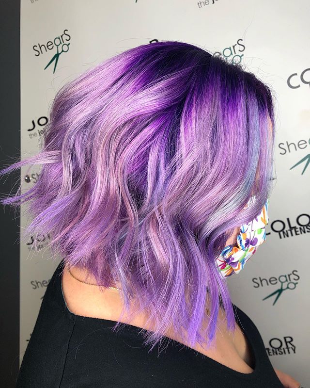 Violet Waves Bob Haircut for the Electrifying Personality