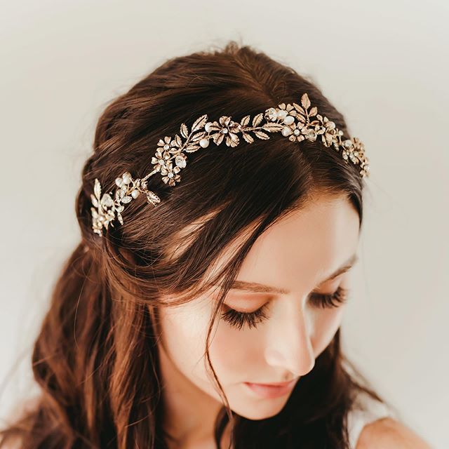 Half-up ‘Do With Sparkling Floral Headband