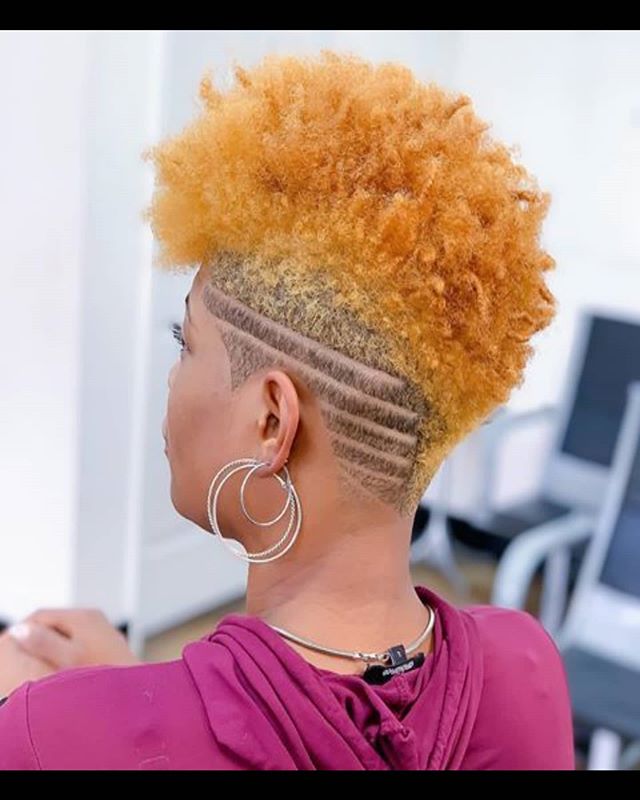 Frohawk with Stripey Details and Lemonade Curls