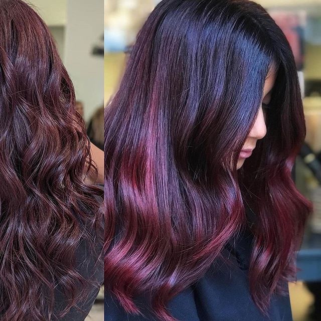 Delicious Purple Hair Tinted Dark Waves