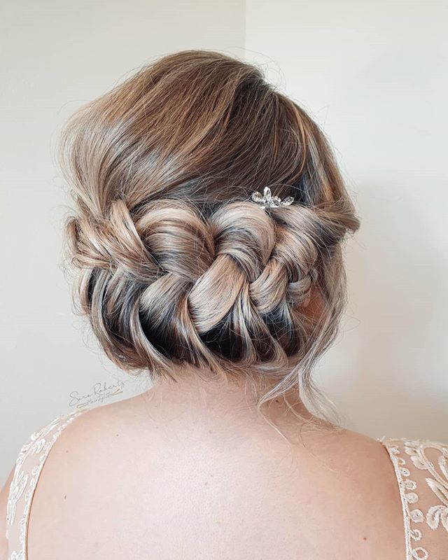 Sleek Dutch Braid Wrap With Tasteful Accessory