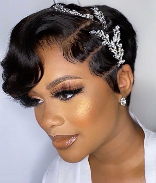 Bedazzled Coif Teased Wedding Hair with Gentle Finger Waves