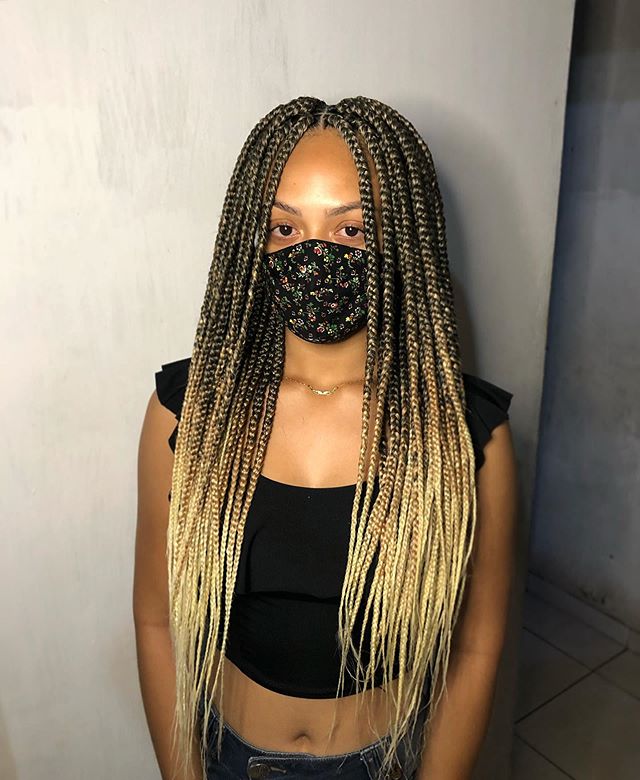 Ombre Blonde-infused Box Braids
