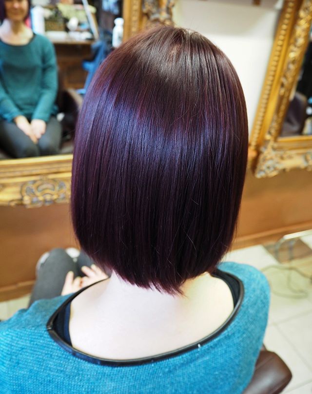 Sleek Subtle Magenta Toned Bob