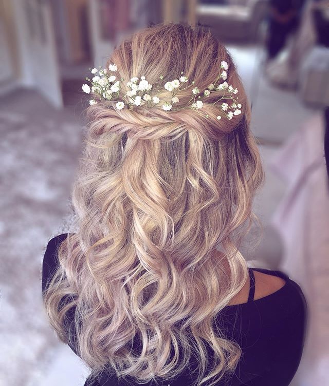 Twisted Half-up Flower Crown ‘Do