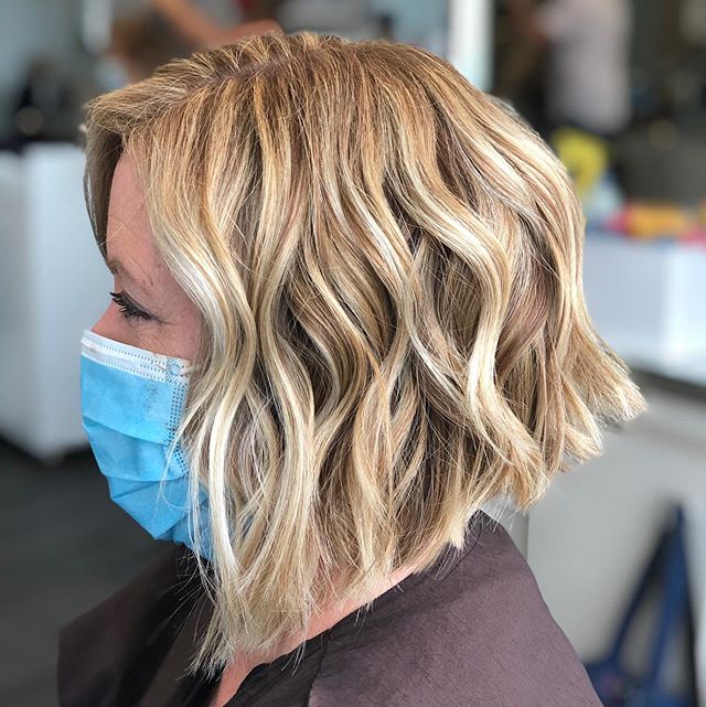 Loose Wavy Cocoon Style Inverted Bob for the Fun Riders