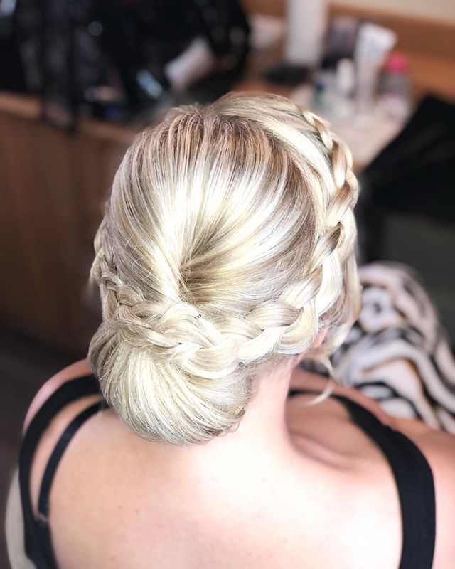 Sleek Dutch Braid Wrap And Low Bun