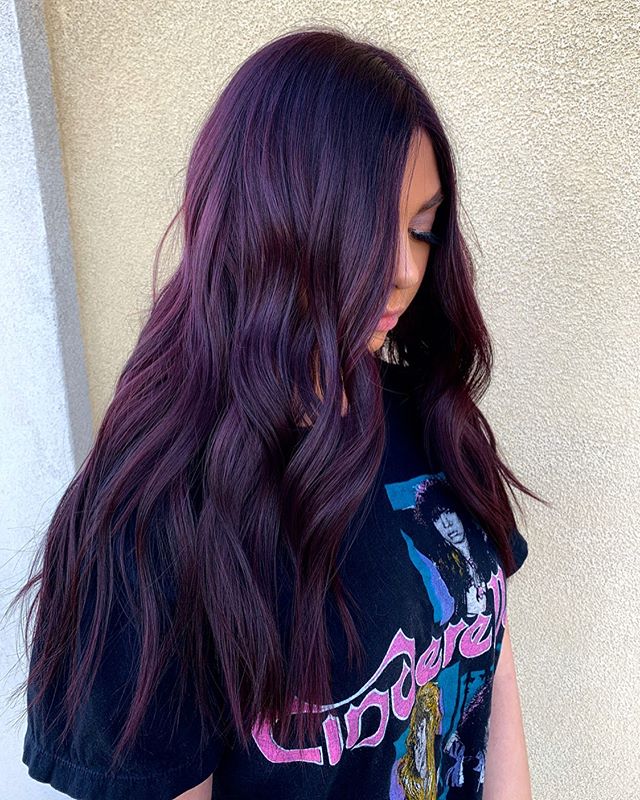 purple tinted hair