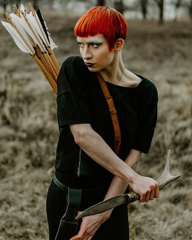 Foxy Red Pixie with Sharp Fringe