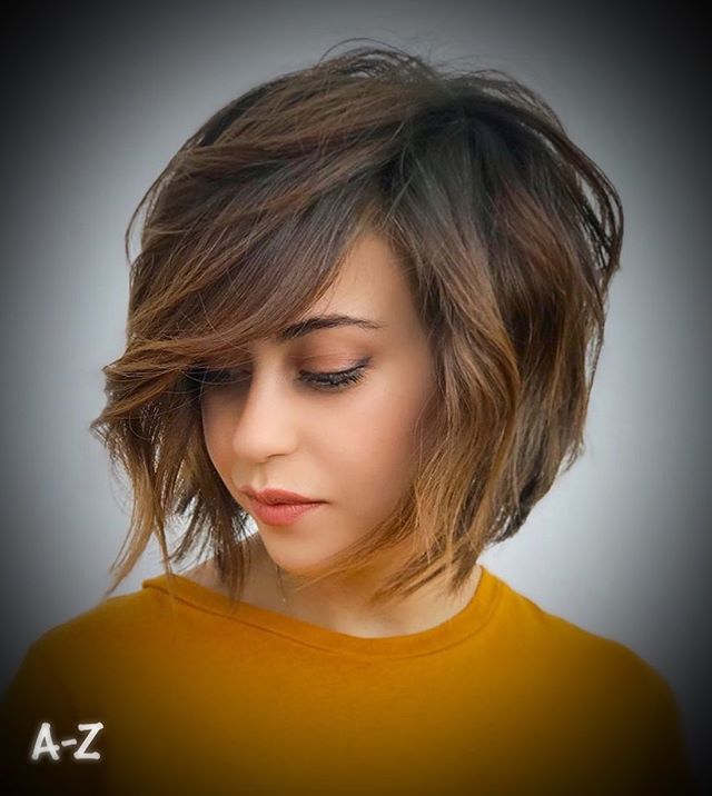 Wavy Over-the-Shoulder Bob with Extra Texture