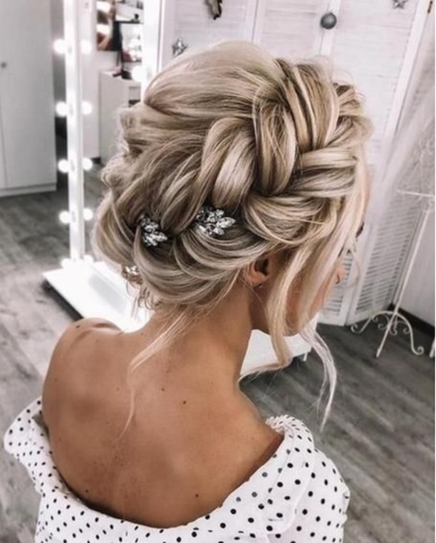  Large Luxurious Off-Center Braided Updo