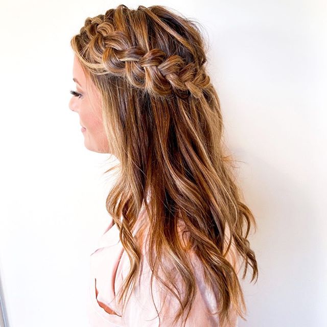 Glistening Thick Half-up Braid