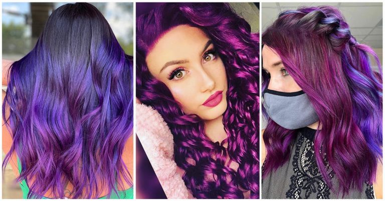Featured image for “50 Gleaming Dark Purple Hair Color Ideas for One-Of-A-Kind Women”